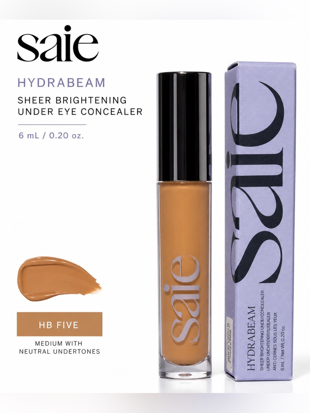NEW/NIB Saie Hydrabeam Hydrating & Concealing Under Eye Brightener – HB Five